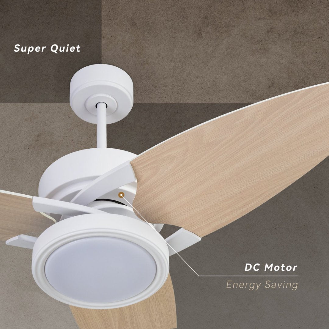 52 Inch Indoor LED Ceiling Fan with Remote Control and Reversible Blades
