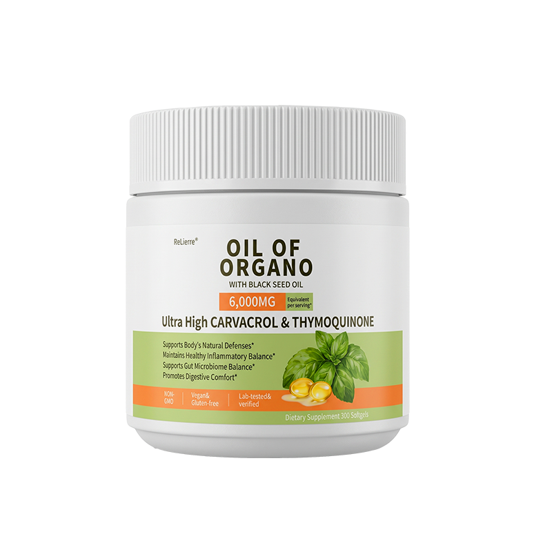 Oregano Oil & Black Seed Oil Softgels - 6000mg Equivalent - 300 Capsules