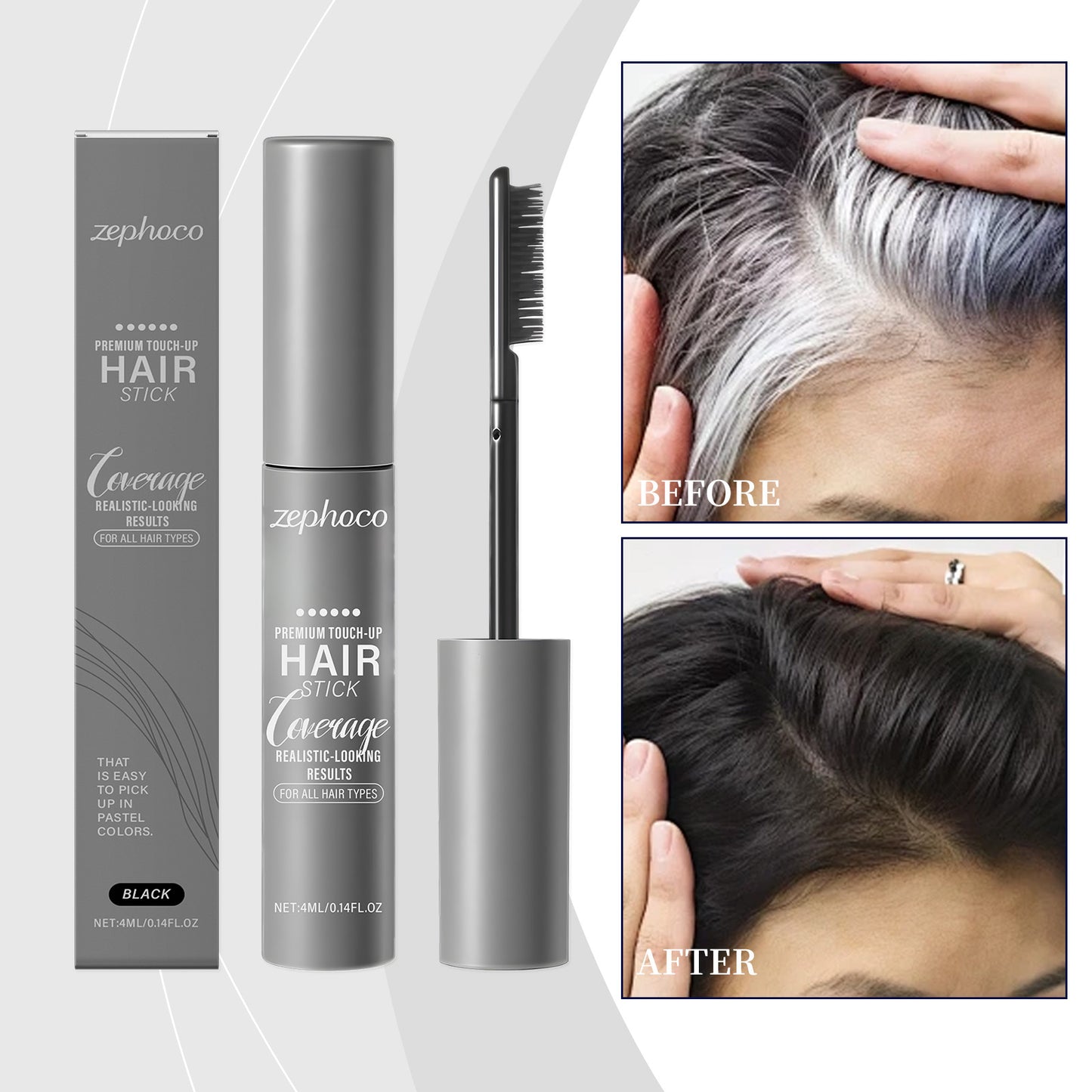 Black Hair Dye Touch-Up Cream 4ml - Hair Color Correction