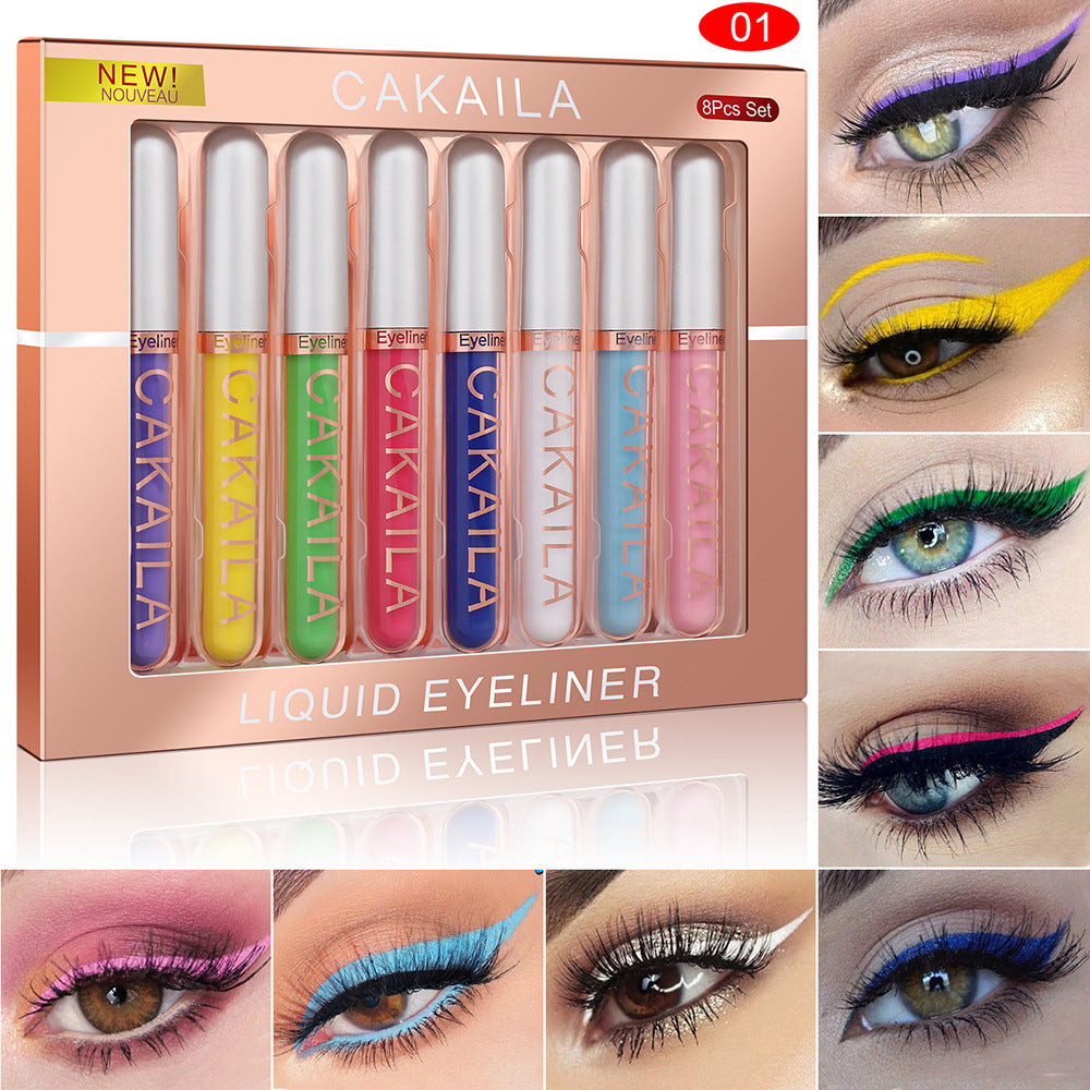 Liquid Eyeliner Set 8 Colors - Waterproof & Long-Lasting Eye Makeup Kit
