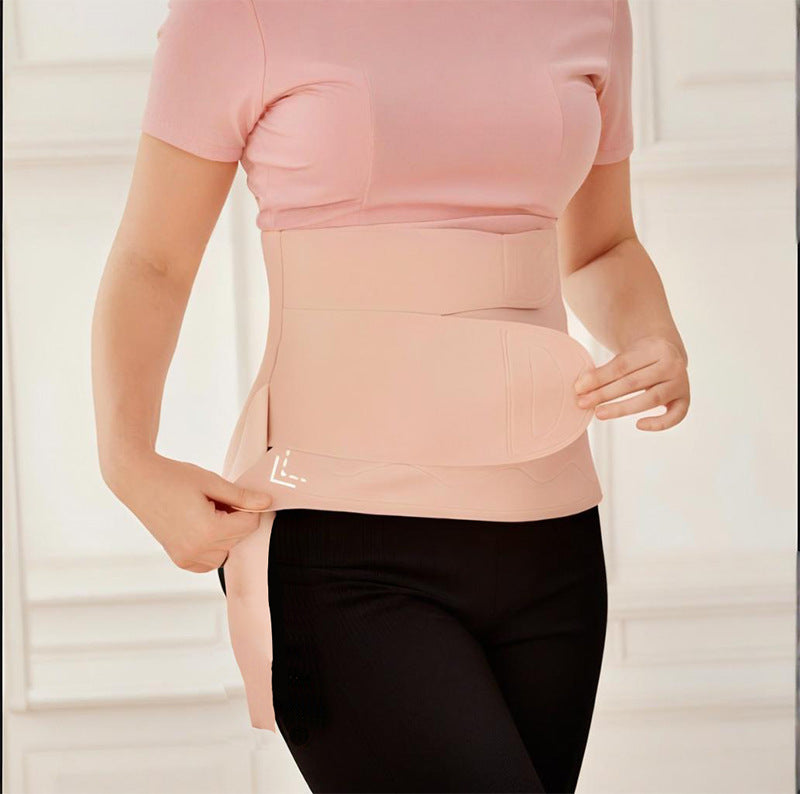 Breathable Postpartum Belly Wrap with Velcro Waist Cincher