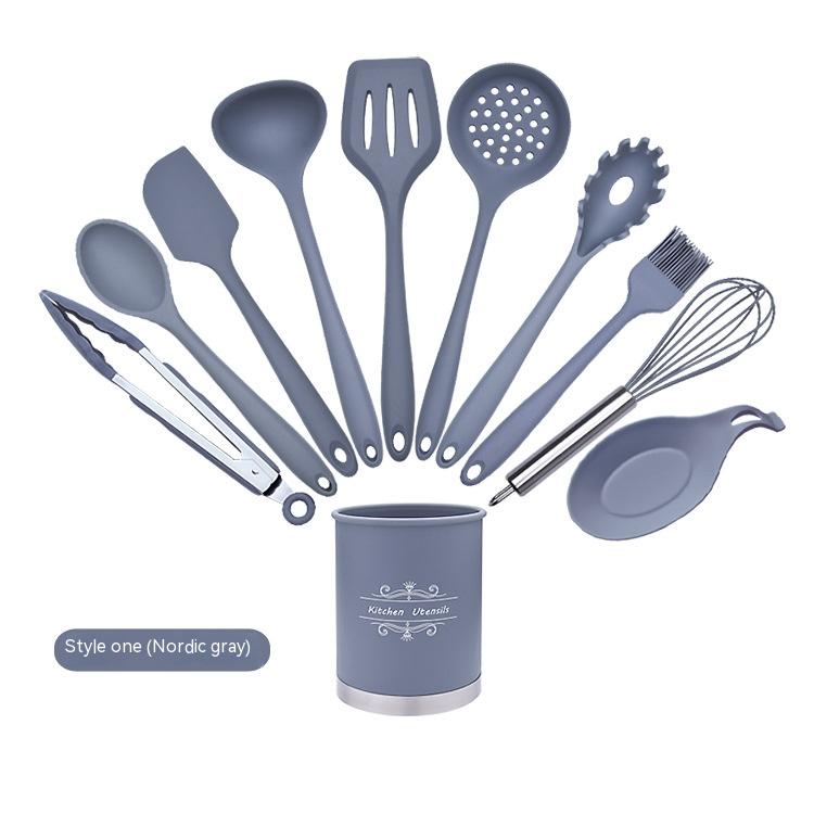 Non-Stick Silicone Cooking Utensil Set - Kitchen Tools & Utensils