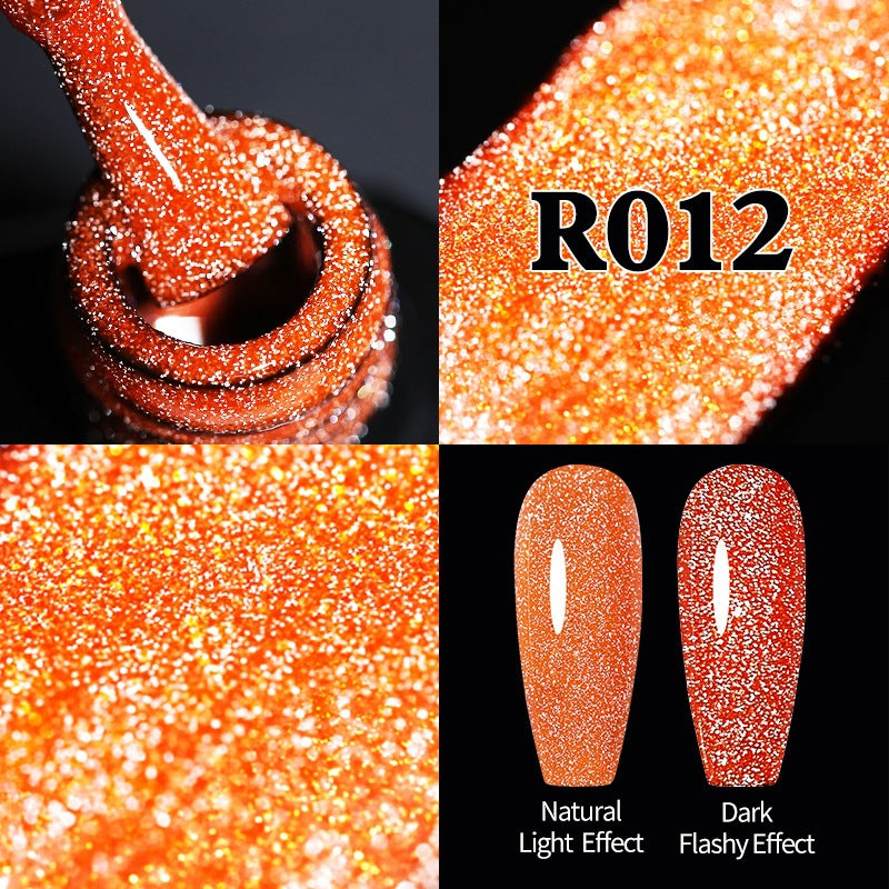 Reflective Gel Nail Polish Set - Christmas Red UV-LED Safe Long-Lasting