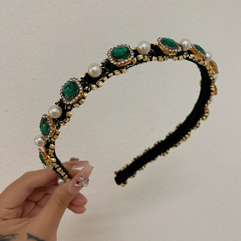 Pearl Embellished Headband - Korean Style