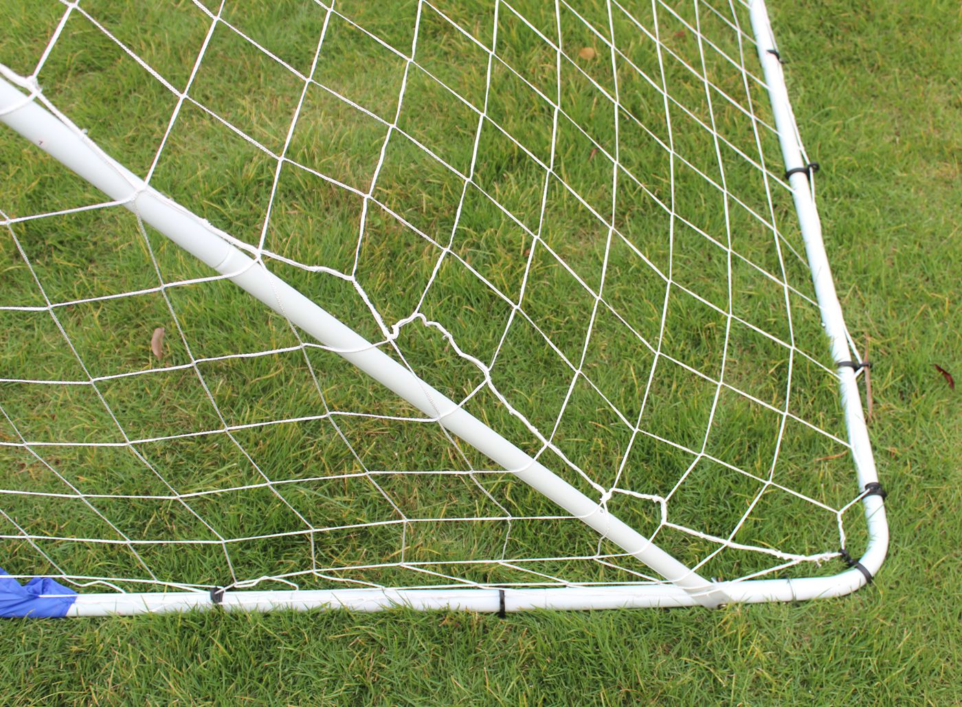 Portable 8x5 ft Soccer Goal with Steel Frame - White