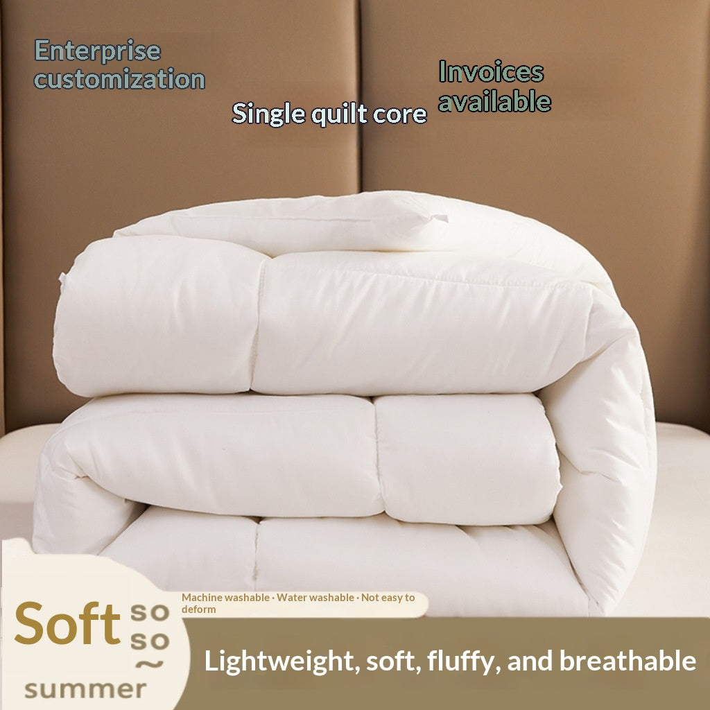 White Four-Season Hotel Comforter Duvet Insert - 200x230cm, 2kg, Machine Washable