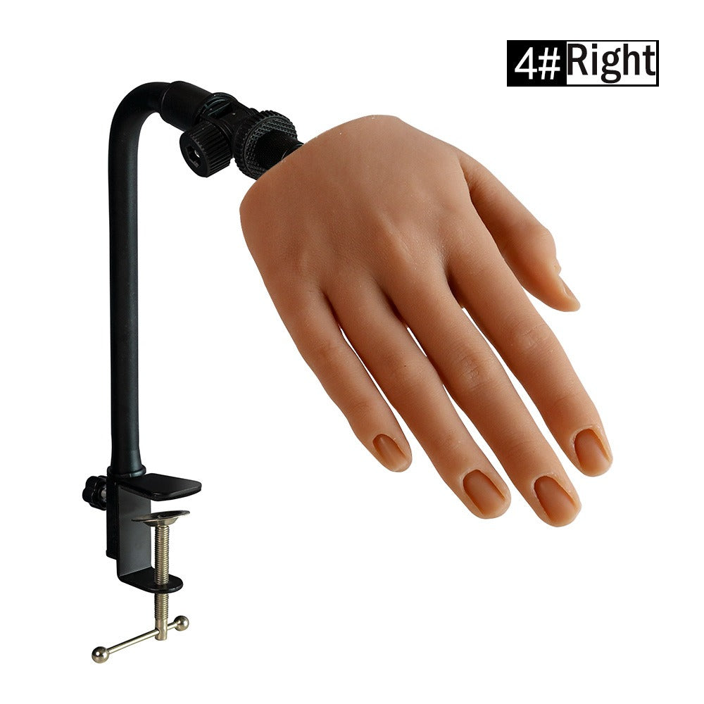 Nail Art Practice Hand Model Silicone Fake Realistic Training Fingers