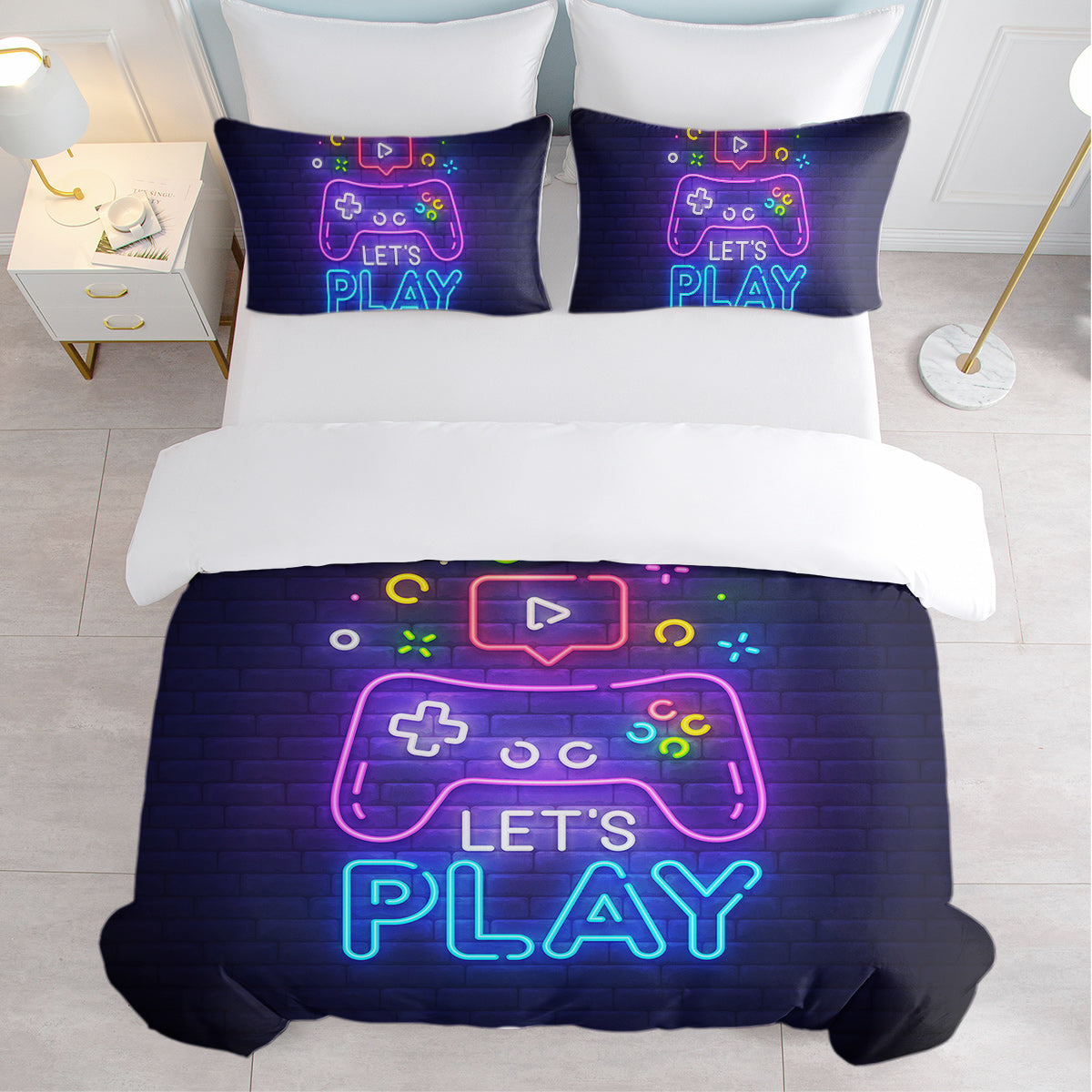 Gaming Duvet Cover Set with Pillow Shams - Multiple Sizes