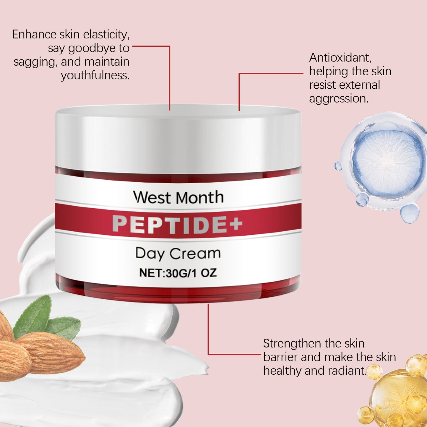 Hydrating Face Cream with Hyaluronic Acid & Vitamin E for Anti-Aging