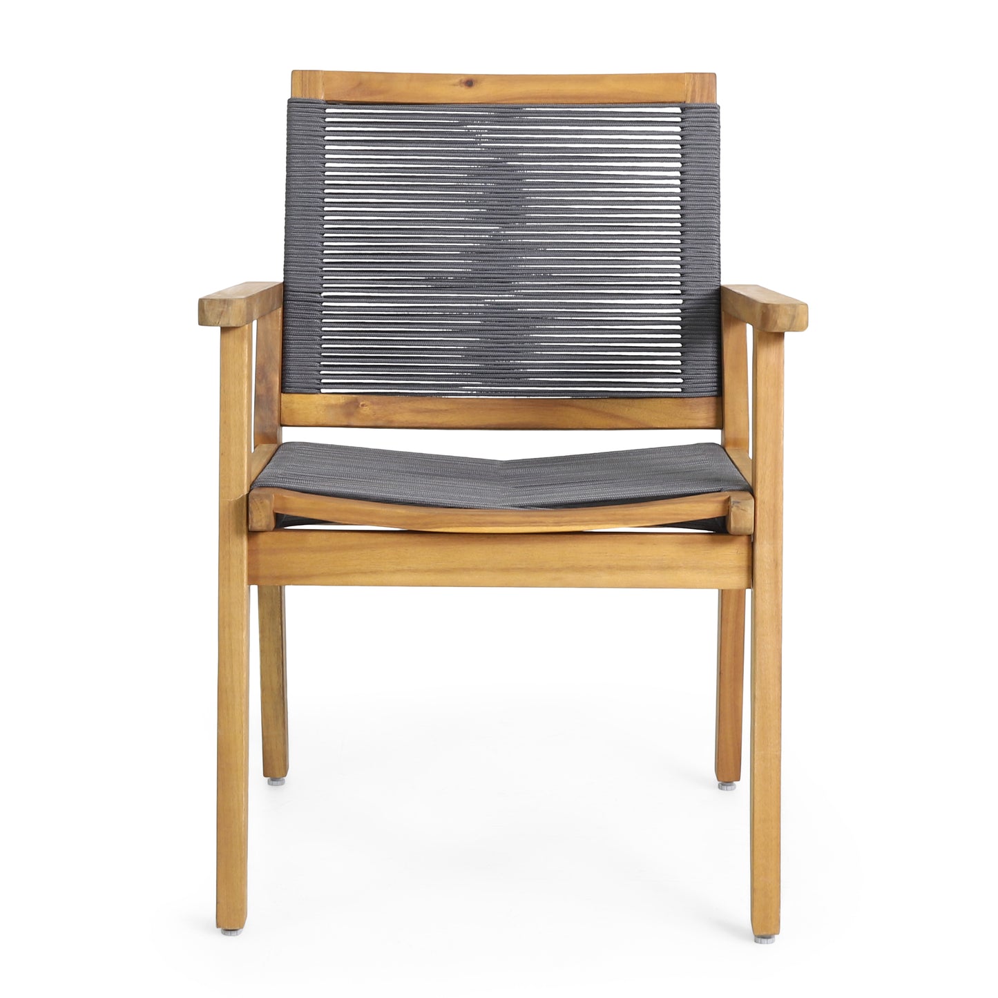 McGill Dining Chair Set of 2 - Dark Grey Acacia Wood, 400 lbs Capacity