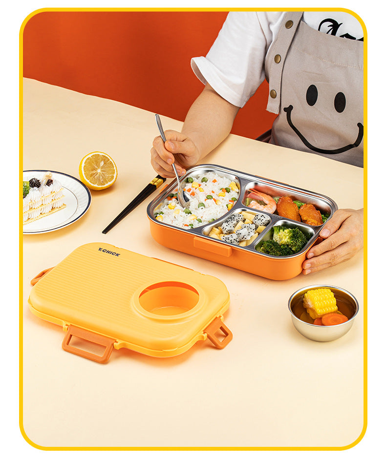 Cartoon Insulation Lunch Box - Stainless Steel Double Layer Food Container