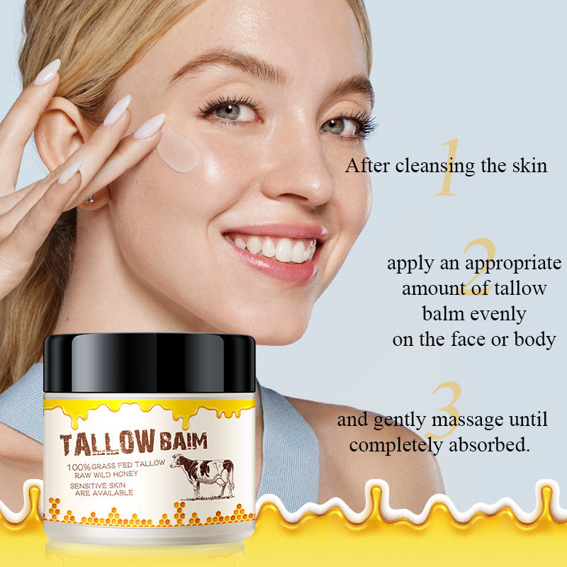 Cow Fat Cream Facial Moisturizer - Deep Hydration & Skin Barrier Repair 60g