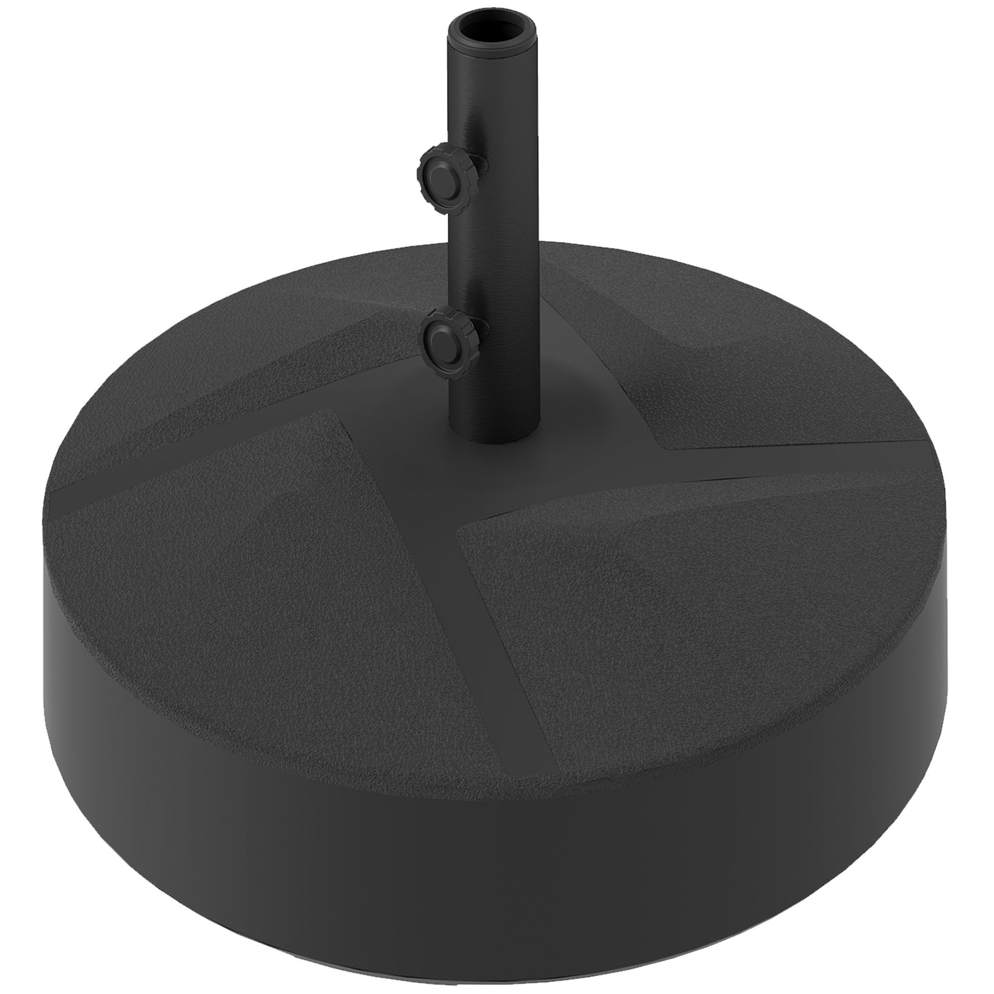 Heavy Duty Umbrella Base Holder - 66 lbs Sand/55 lbs Water, Black
