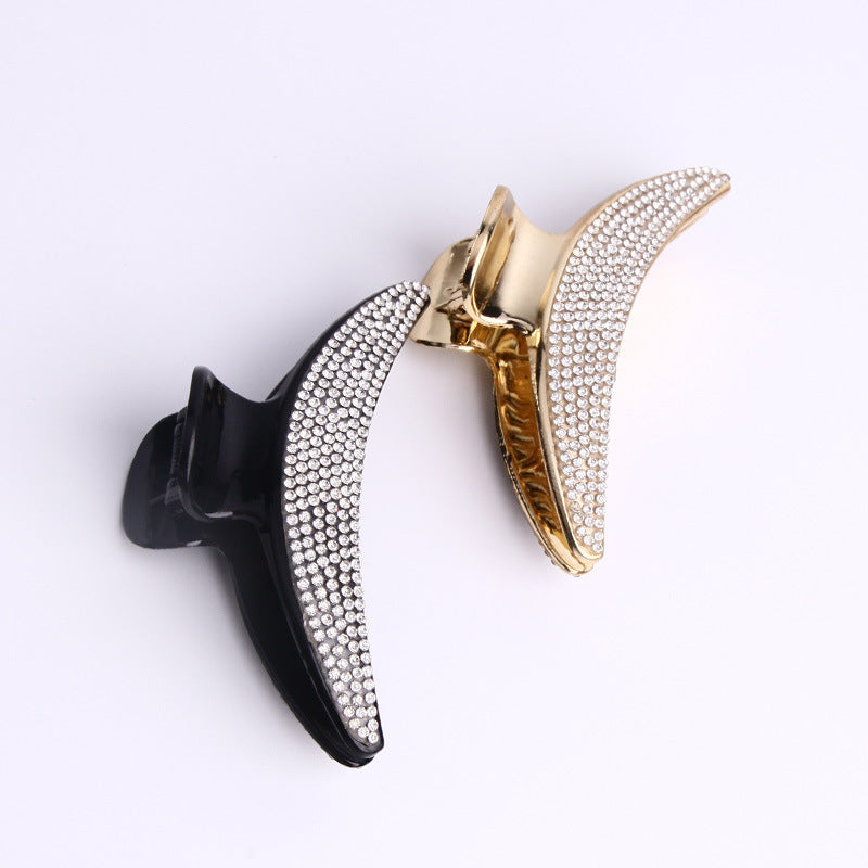 Full Size Rhinestone Hair Barrettes with Diamond Finish - Unisex Fashion Accessory