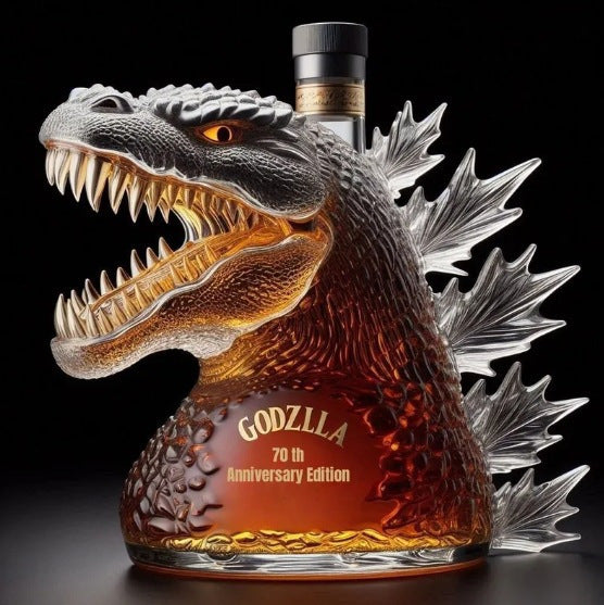 Dragon Head-Shaped Whiskey Bottle with Faucet - High Borosilicate Glass 400ml
