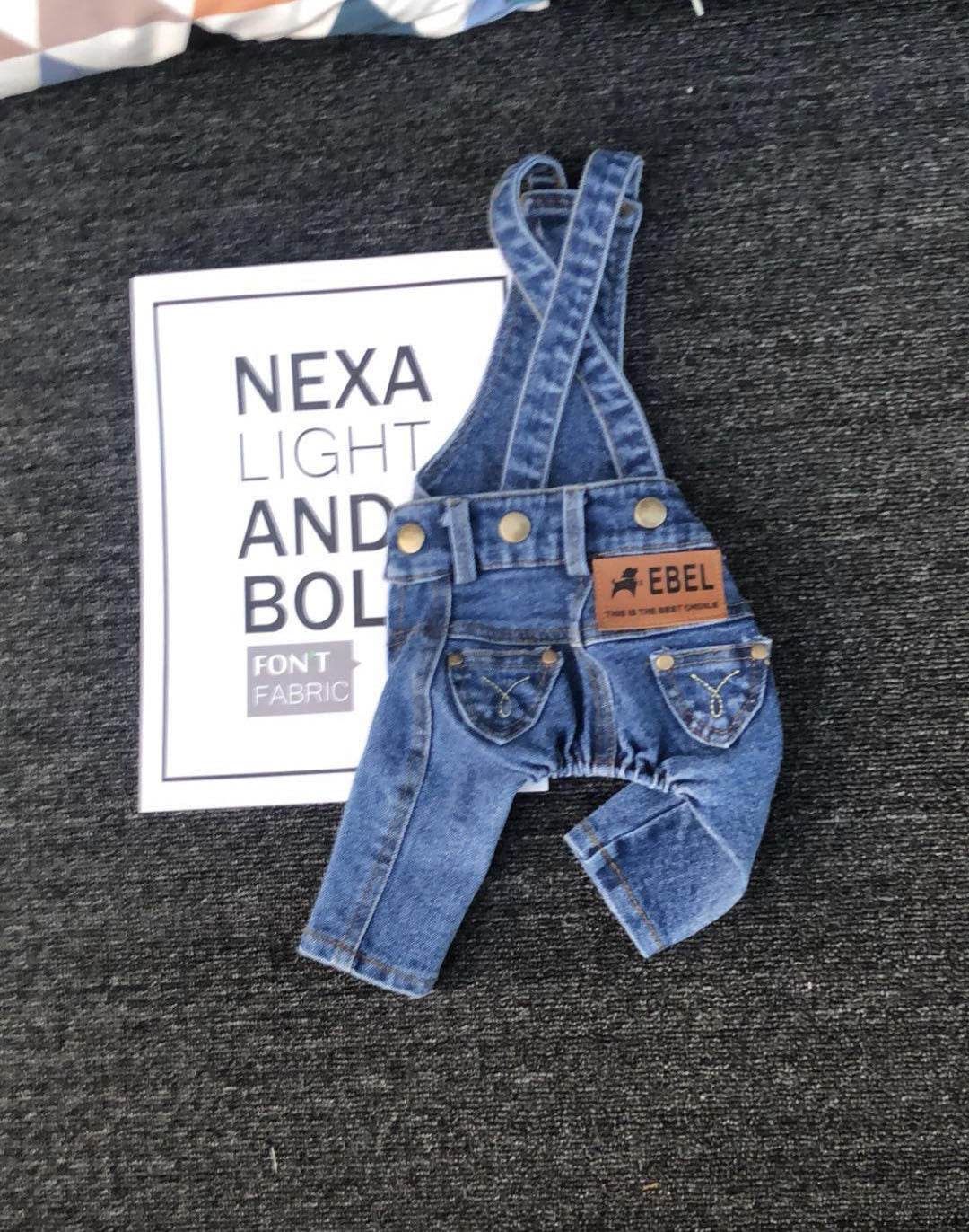 Dog Clothes Denim Jeans & Braces Style - Casual Pet Apparel