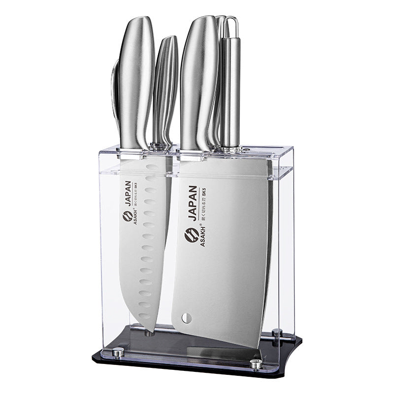 7-Piece Hollow Handle Knife Set Stainless Steel Kitchen Cutlery