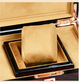 Wood Watch Box with Single Slot Jewelry Storage Holder - Brown