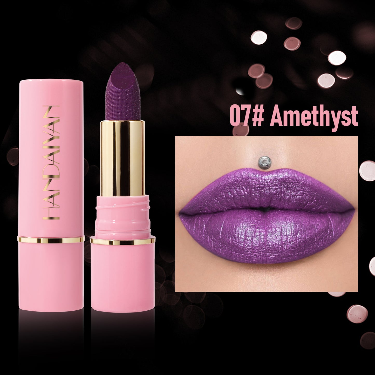 Pearlescent Lipstick Set 8 Colors Moisturizing Waterproof Lip Color