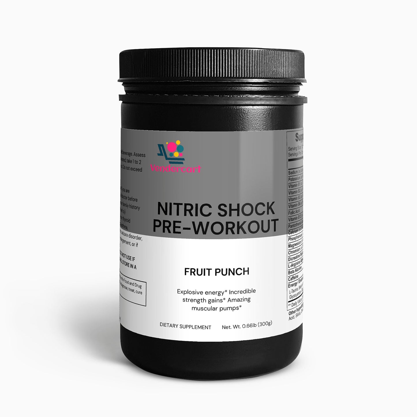Nitric Shock Pre-Workout Powder: Strength, Energy & Focus Booster