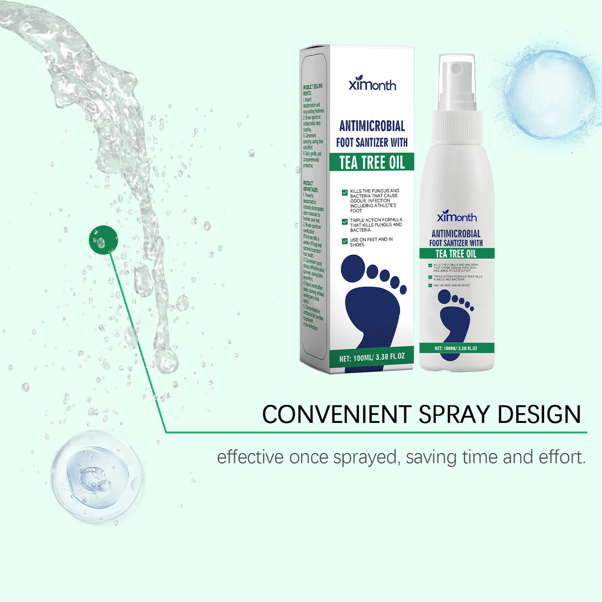 Foot Care Spray 100ml - Moisturizing & Deodorizing