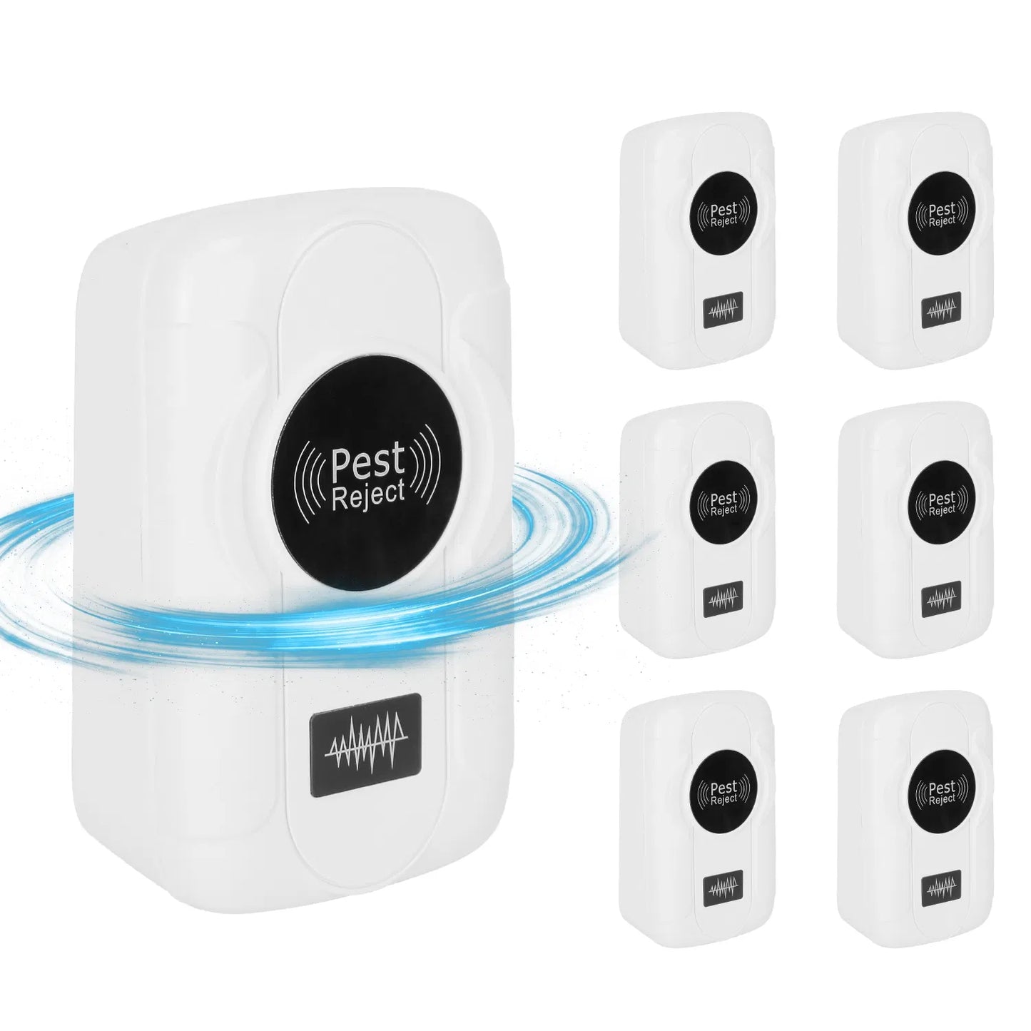 Ultrasonic Insect Repellent - 6 Pack with 3 Modes for Home Use