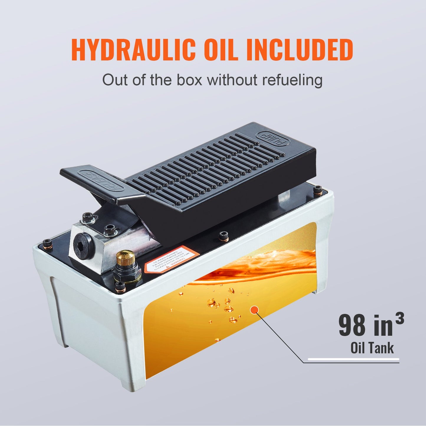 Air Hydraulic Pump 10,000 PSI, Foot Operated for Auto Body & Pulling