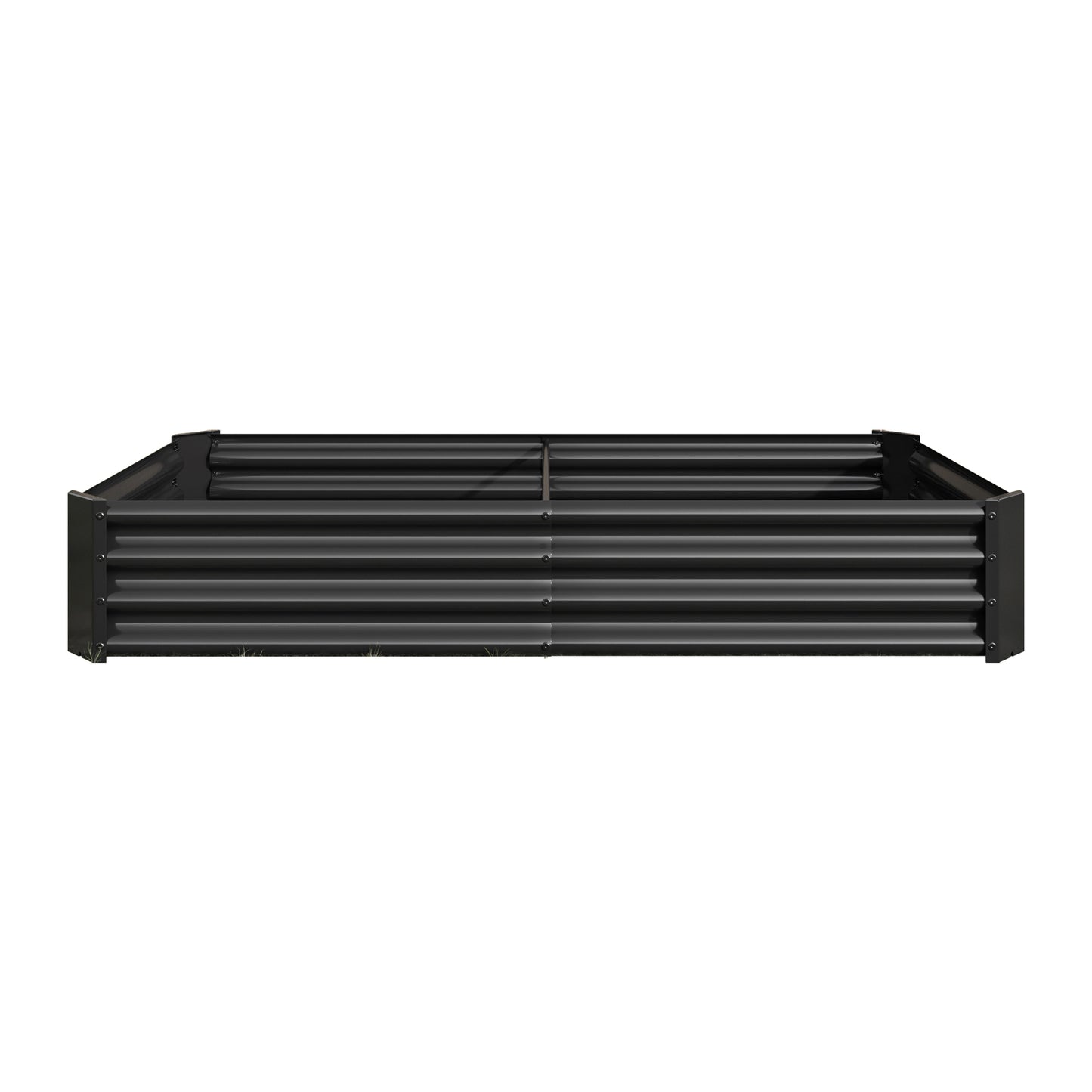Metal Raised Garden Beds - 2PCS Black 6x3x1ft Planters