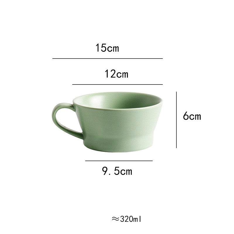 Large Capacity Ceramic Mug - Nordic Style Household Coffee & Tea Cup