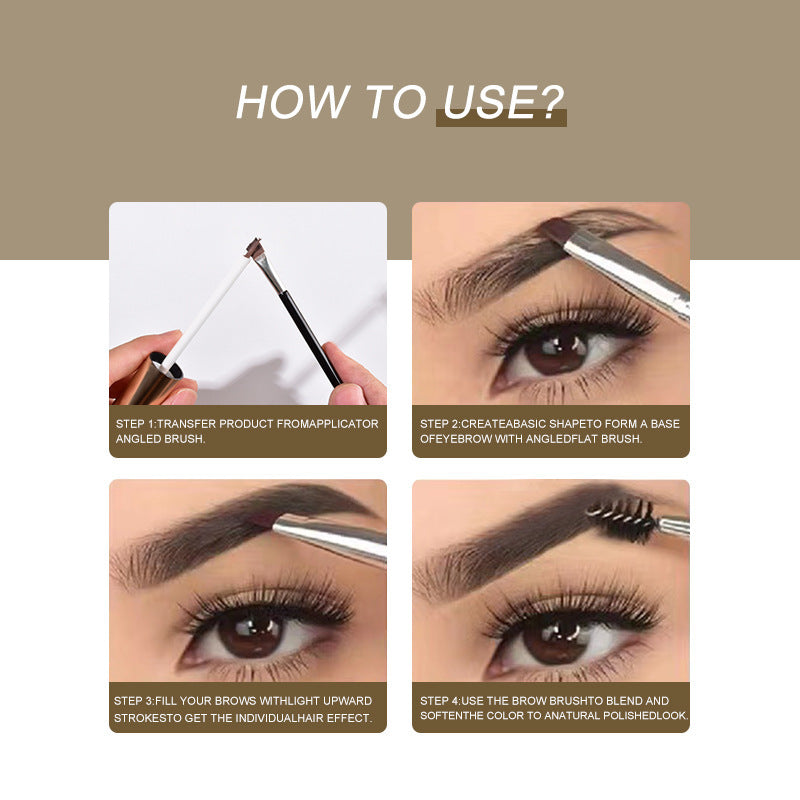 Waterproof Eyebrow Pencil & Cream Set - Smudge-Resistant Brow Makeup