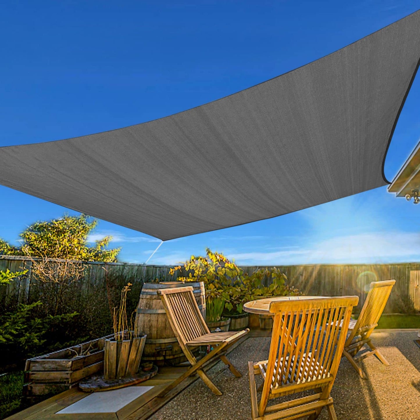 8X10ft Sunshade Sail Garden Shade Cloth UV Block Waterproof Outdoor Canopy