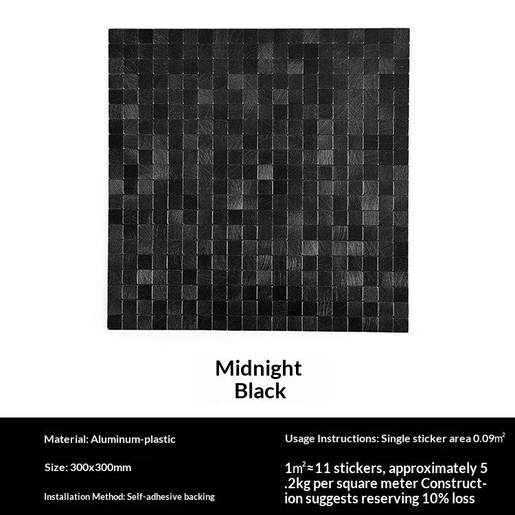 Self-Adhesive Mosaic Tile Wall Panels - Aluminum Plastic Background for Kitchen & Home Decor