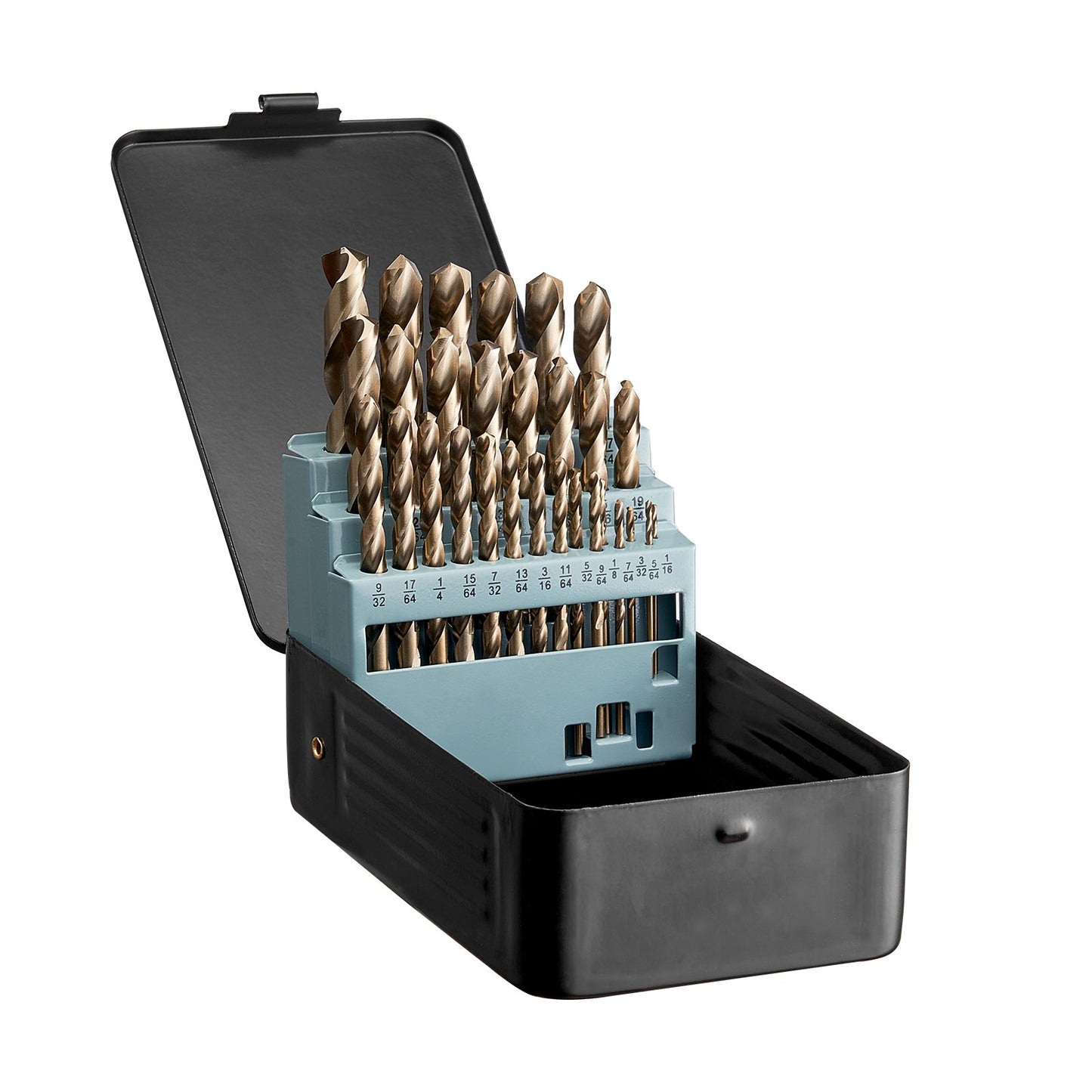 Cobalt Drill Bit Set 29 Pcs High Speed Steel Twist Drill Bits with Storage Case
