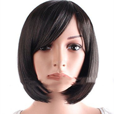 Women's Short Wig with Multiple Color Options - Natural, Black, Brown
