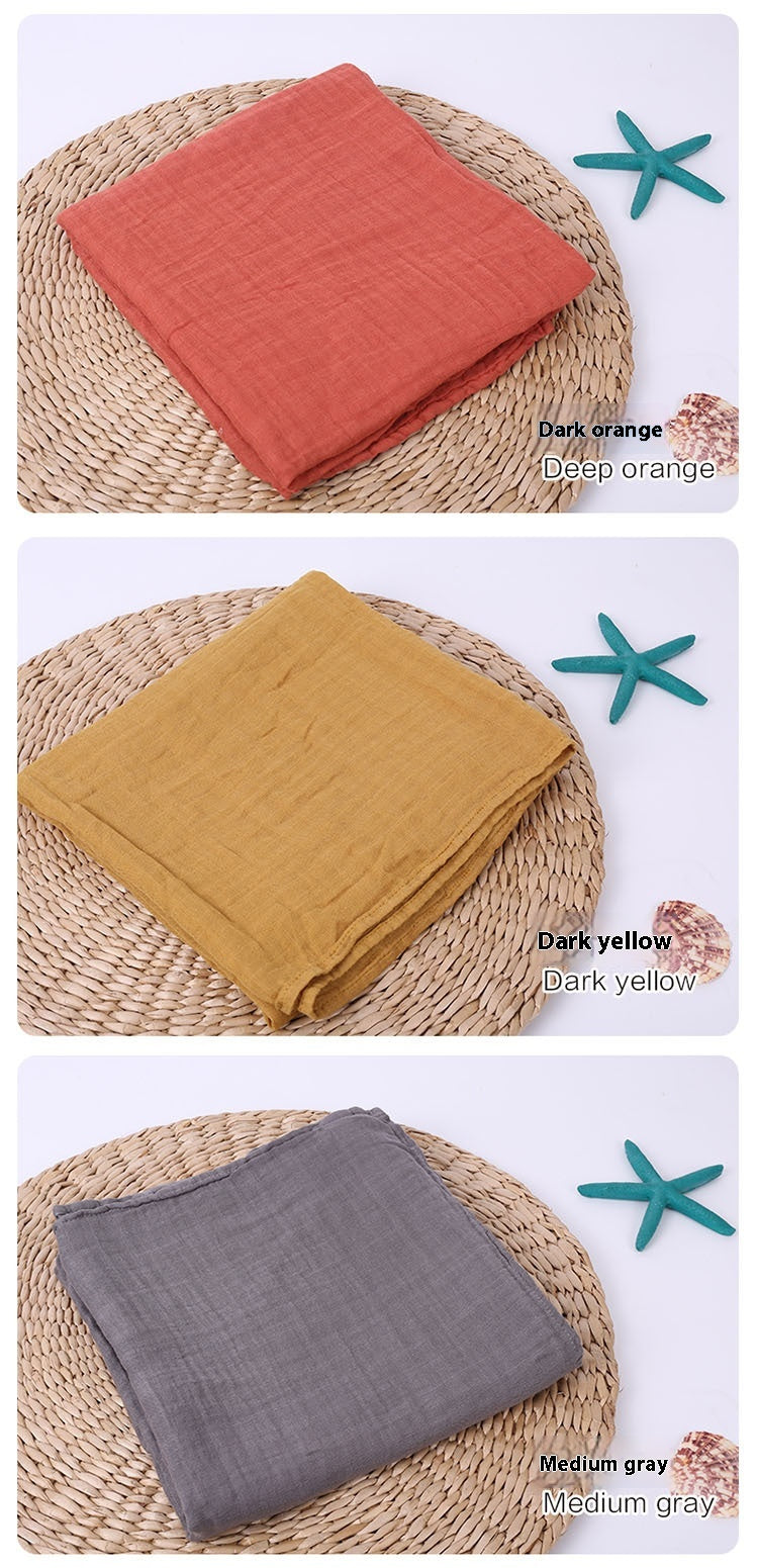 Infant Double-Layer Gauze Blanket - Soft Breathable Baby Bedding 120x120cm