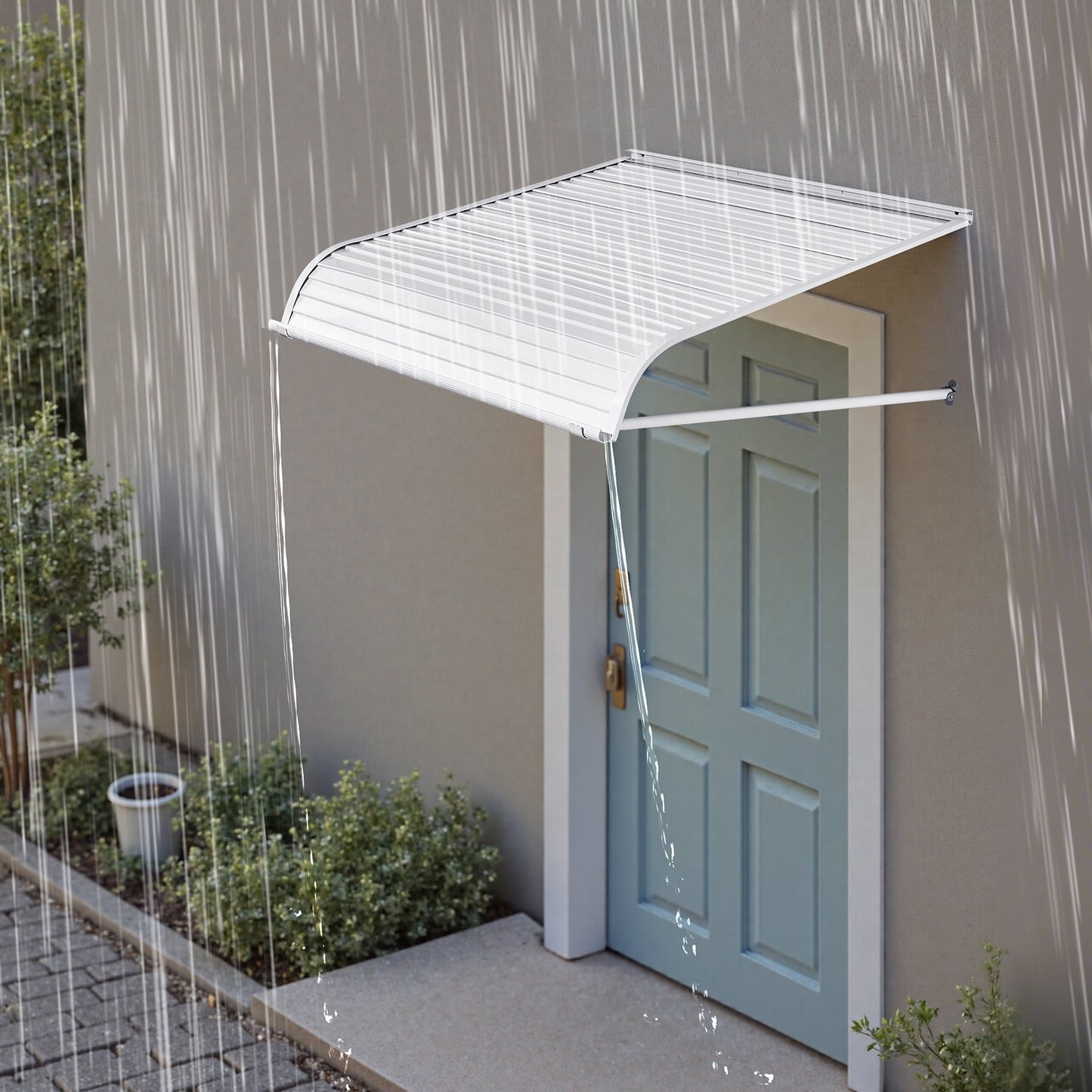 40x42 Inch Aluminum Door Awning Canopy - Anti-Rust Garden Outdoor Protection