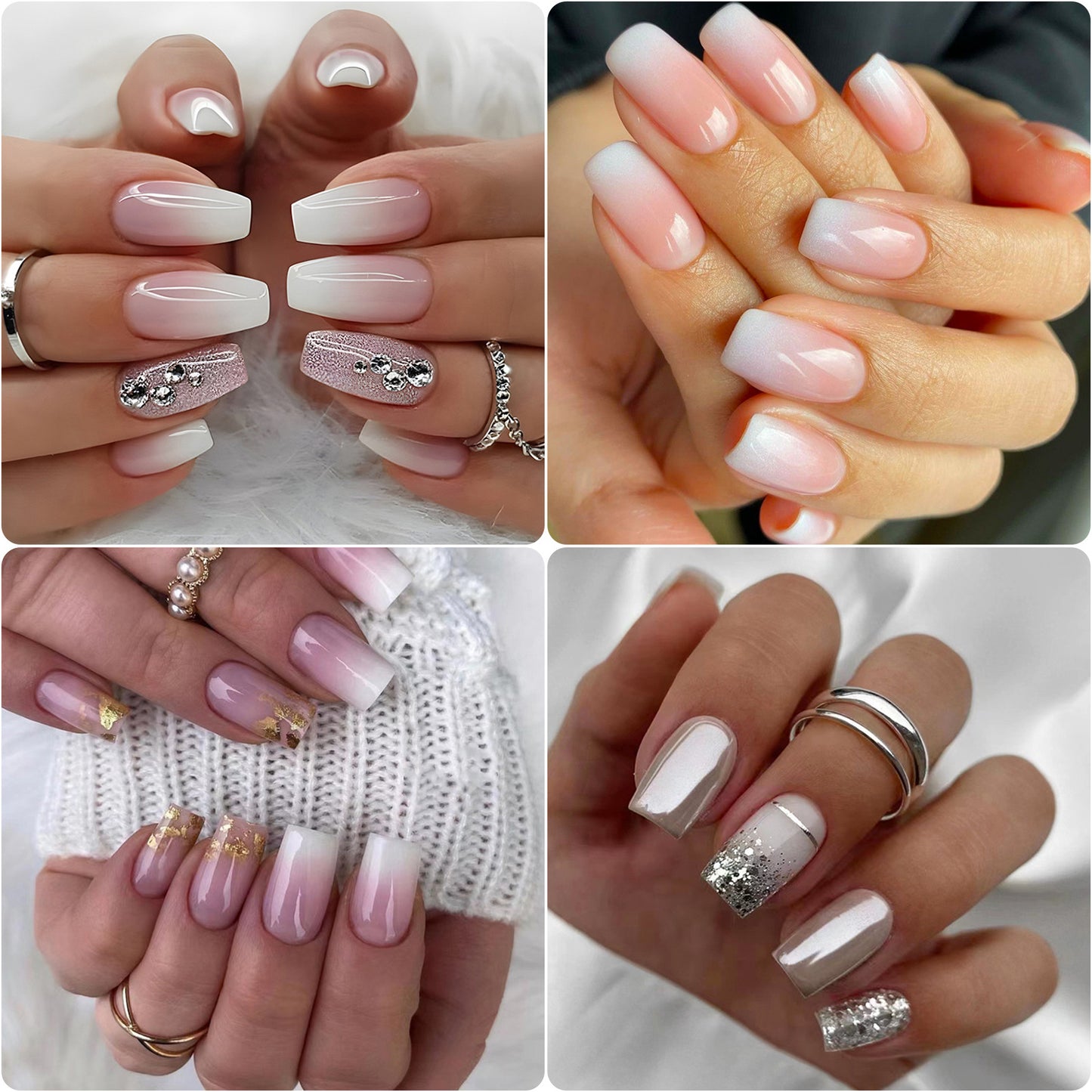 French Armor Nail Art Kit for Manicure - Starry Sky Design, Plastic, Multiple Styles