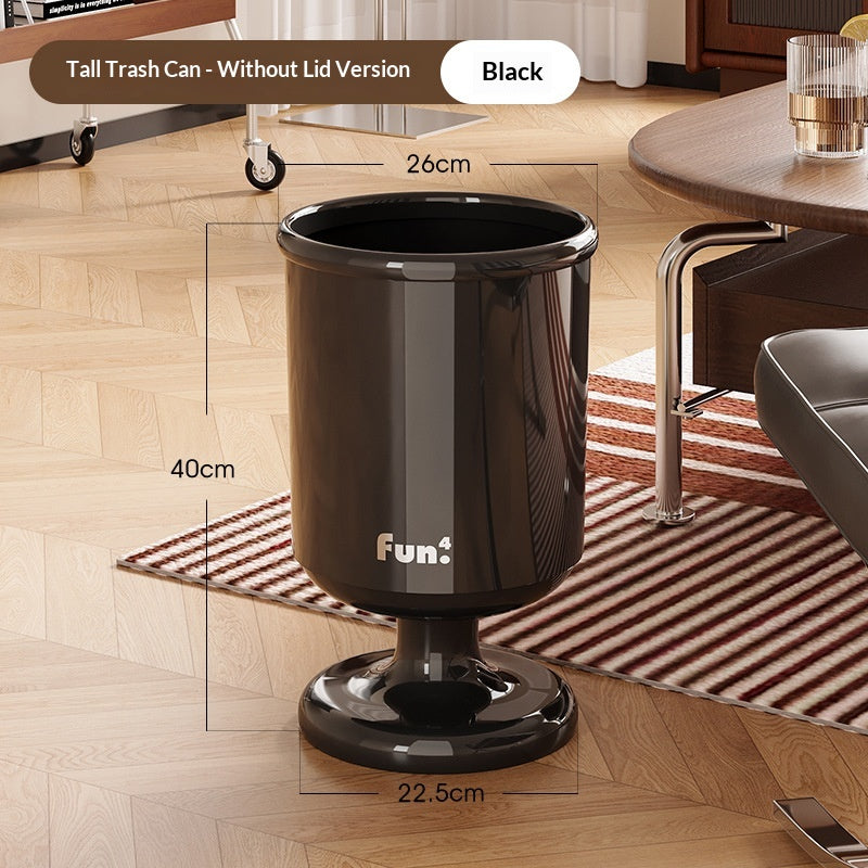 Tall Wine Glass Storage Bucket with Cover - Household Organizer