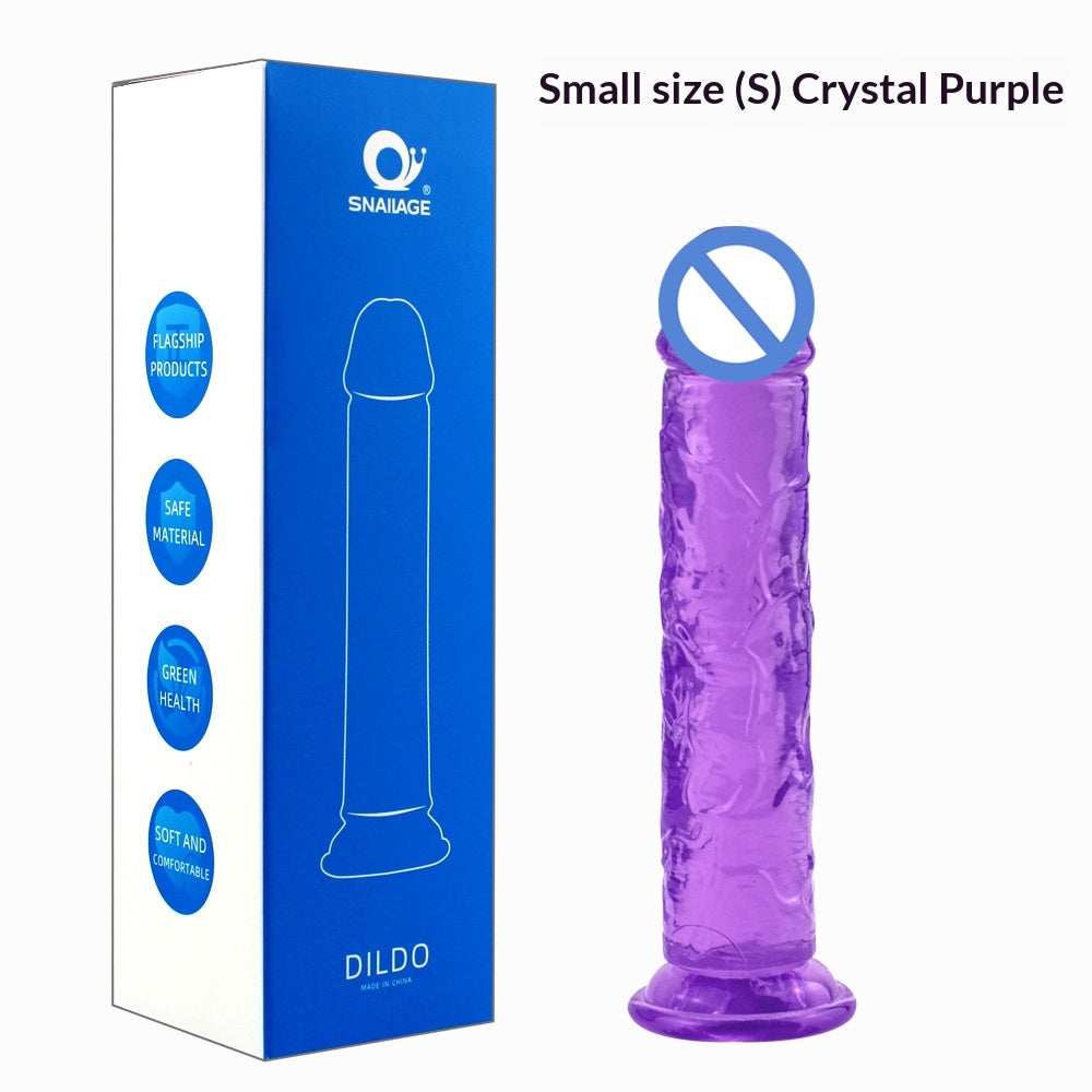 Egg-Free Crystal Clear Silicone Dildo Toy for Adult Wellness