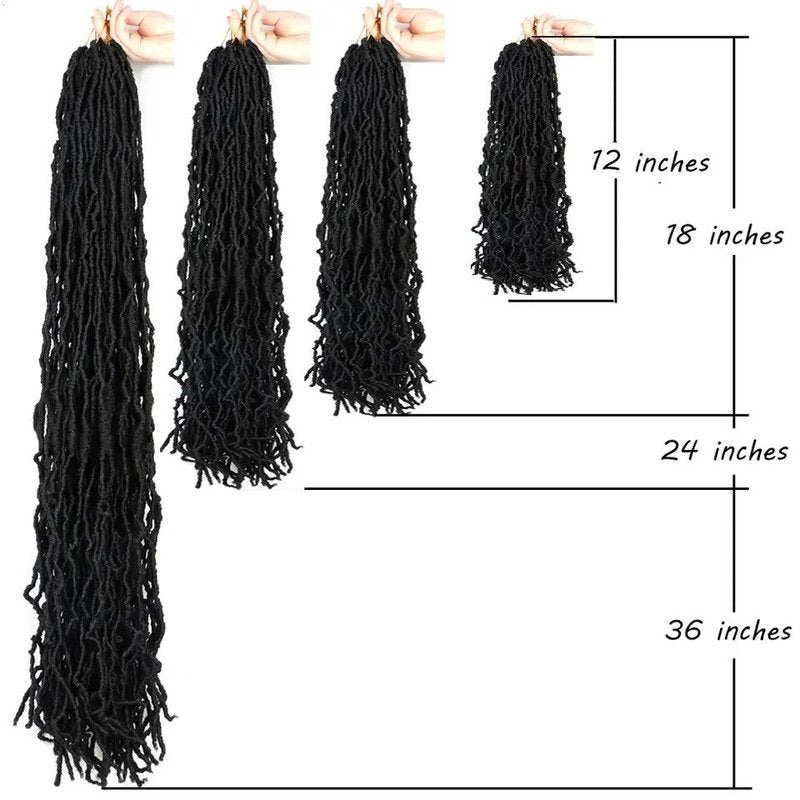 Crochet Wigs for Women - Chemical Fiber Fluffy Hair Extensions - Multiple Lengths & Colors