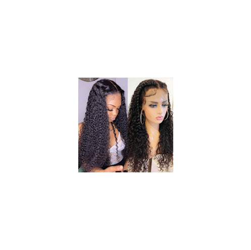 Brazilian Kinky Curly Human Hair Wigs with Lace Front - Natural Color & Lengths