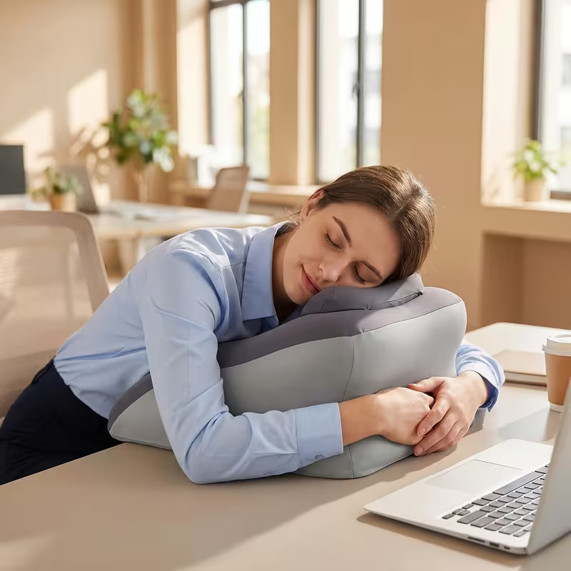 Ergonomic Cotton Pillow - Breathable Back Support for Side & Back Sleepers