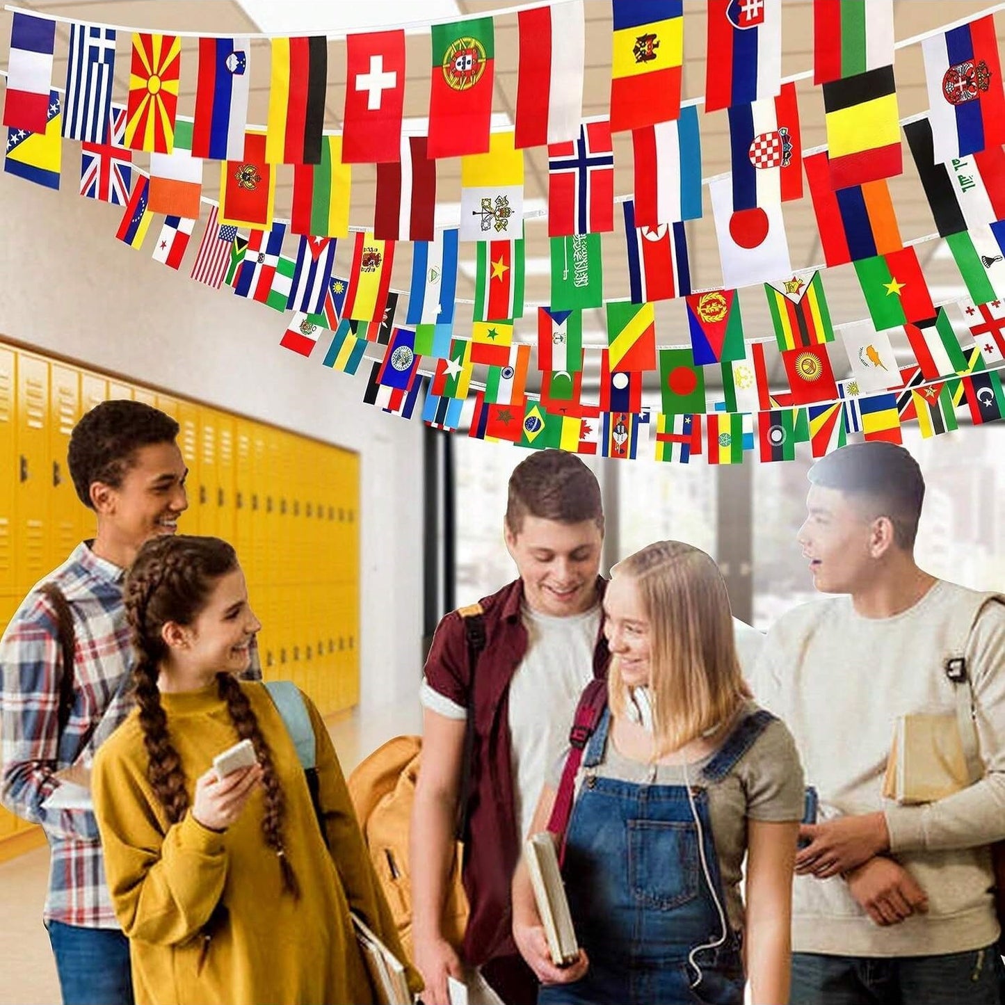 Countries String Flag - Multi-Color Cloth Decoration