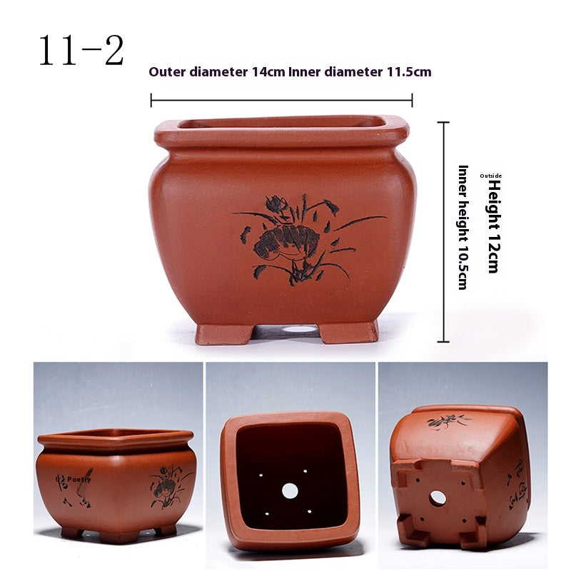 Purple Sand Flowerpot Tray for Yixing Pots - Garden & Home Storage