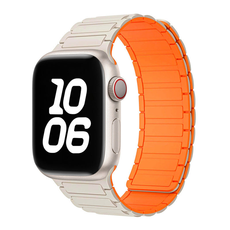 Magnetic Sports Silicone Watch Strap - Compatible with Apple Watch 38-49mm