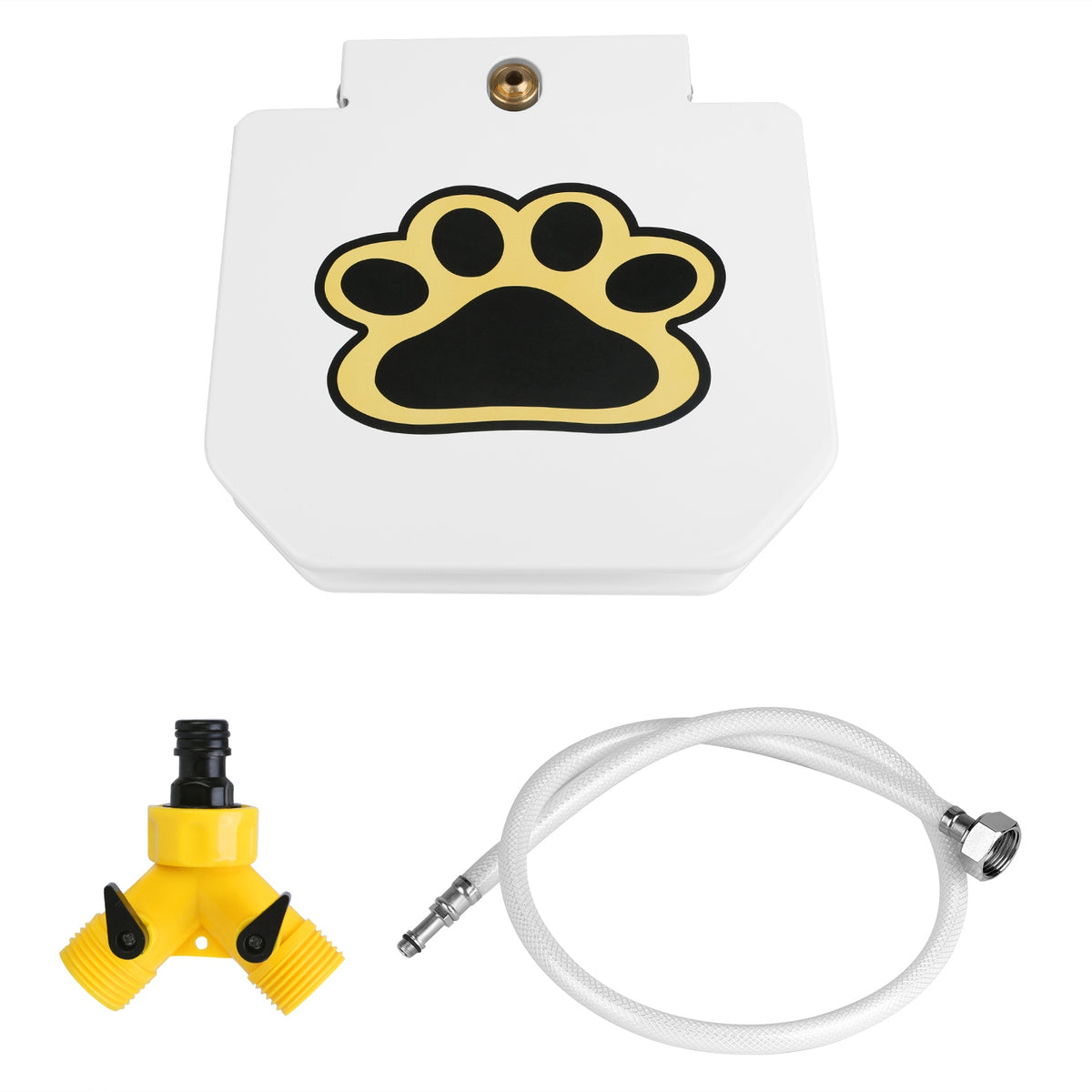 Outdoor Dog Water Fountain with Paw Pedal - Self-Serve Pet Water Dispenser