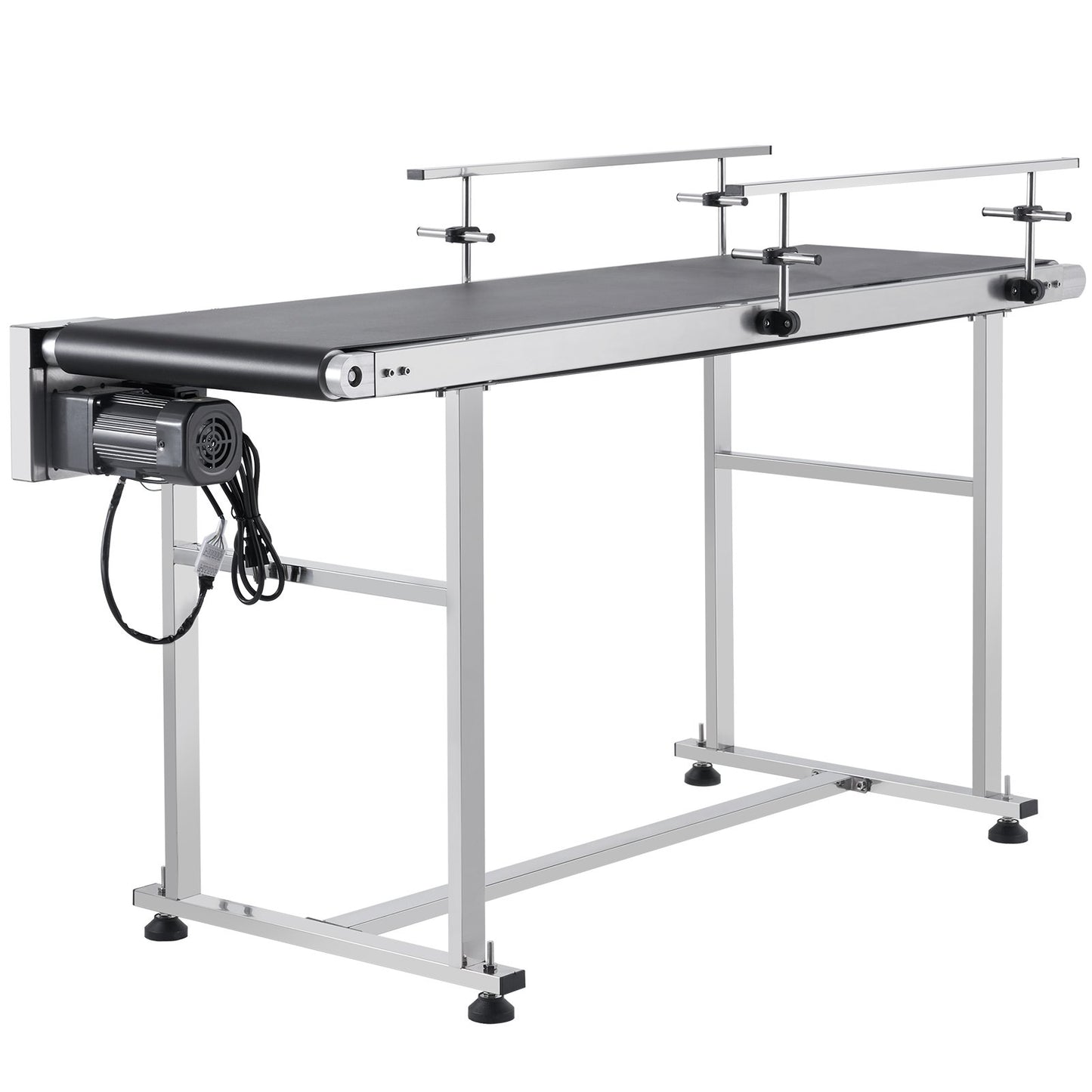 Heavy Duty Stainless Steel Belt Conveyor 59x15.7 Inch Adjustable Speed PVC Belt