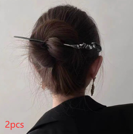 Retro Metal Hairpin for Hair Accessories - Silver & Gun Black Styles