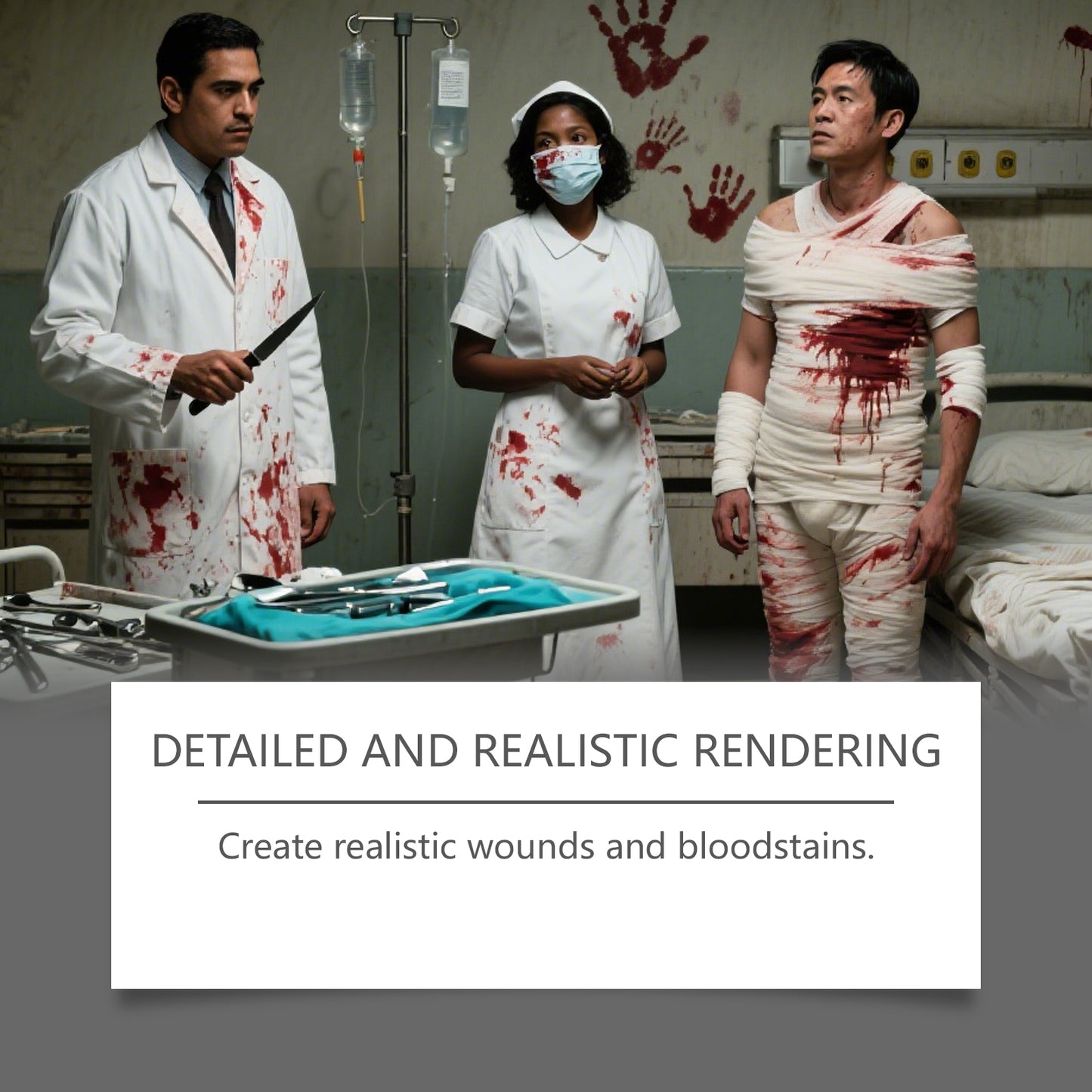 Halloween Fake Blood Makeup Set - Realistic Spray & Drop Effects