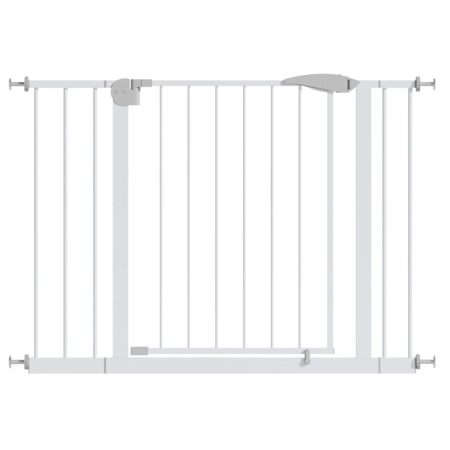 2-Pack Pressure-Mounted Baby Gate for Stairs & Doorways - White